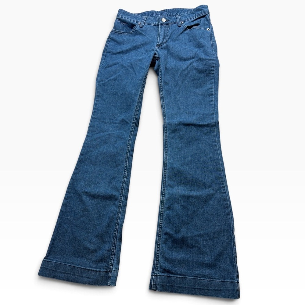 Kimes Ranch Lola Flare Leg Western Flare Jeans Women Sz 4/32 Blue #318i